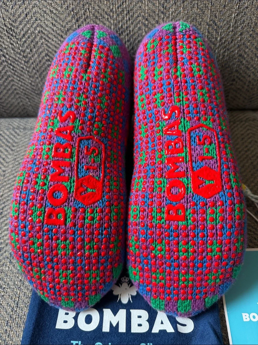 Bombas Sherpa Lined Youth The Gripper Slipper Multicolor Size: 1-5
